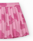 Jupe plissée rose pour fille avec imprimé abstrait