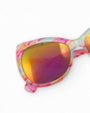 Lunettes de soleil roses pour fille avec imprimé multicolore