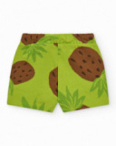 Bermuda avec noix de coco pour garçon avec taille ajustable Bermuda avec noix de coco pour garçon avec taille ajustable