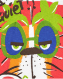 T-shirt blanc pour garçon avec tigre et phrase "I'm quiet!!"