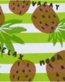 T-shirt vert pour garçon avec rayures et imprimé tropical