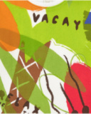 T-shirt blanc à manches longues pour garçon avec imprimé tropical