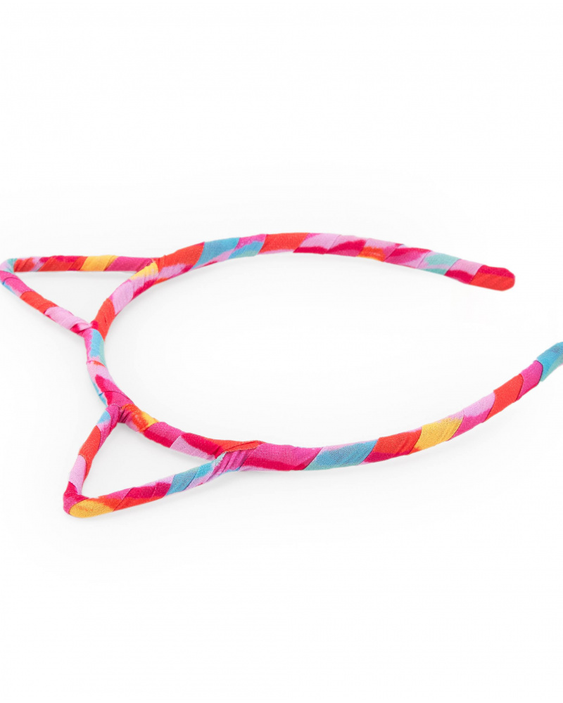 Diadème multicolore pour fille avec oreilles décoratives