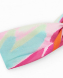 Diadème multicolore en tricot pour fille avec nœud décoratif