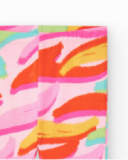 Leggings multicolores pour fille avec imprimé abstrait et taille élastique