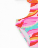 Trikini multicolore pour fille avec visage d’animal décoratif Trikini multicolore pour fille avec visage d’animal décoratif