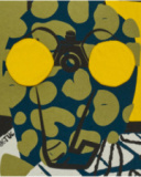 T-shirt vert et jaune pour garçon avec design de lunettes