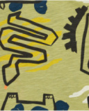 T-shirt vert pour garçon avec imprimé d’animaux et détails bleus et oranges