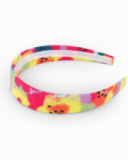 Diadème rigide pour fille avec imprimé floral multicolore