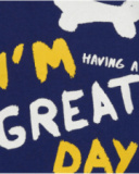 T-shirt bleu pour garçon avec phrase "Having a Great Time"