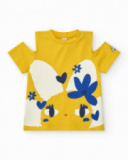 Ensemble pour fille avec t-shirt floral et leggings cyclistes