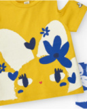 Ensemble pour fille avec t-shirt floral et leggings cyclistes