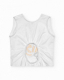 T-shirt sans manches blanc pour fille avec phrase "MISS DAISY"