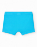 Boxer bleu pour garçon avec trottinette et phrase "Let's Go Ride" Boxer bleu pour garçon avec trottinette et phrase "Let's Go Ride"
