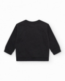 Sweat noir pour garçon avec skate et phrases Sweat noir pour garçon avec skate et phrases