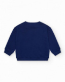 Sweat bleu marine pour garçon avec nageoires 3D Sweat bleu marine pour garçon avec nageoires 3D