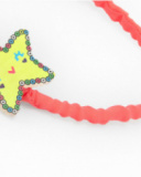 Diadème rigide rose pour fille avec étoile de mer