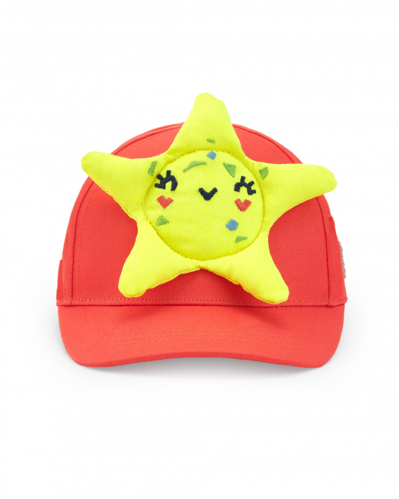 Casquette rose pour fille avec étoile jaune