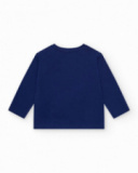 T-shirt bleu marine pour fille avec design marin T-shirt bleu marine pour fille avec design marin