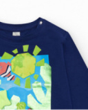 T-shirt bleu marine pour fille avec design marin T-shirt bleu marine pour fille avec design marin