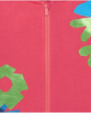 Veste rose pour fille avec fleurs et capuche avec oreilles décoratives