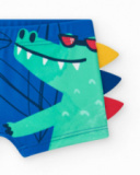 Boxer de bain bleu pour garçon avec design de crocodile et détails 3D Boxer de bain bleu pour garçon avec design de crocodile et détails 3D