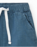 Bermuda bleue pour garçon avec taille ajustable et poches