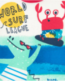 T-shirt blanc pour garçon avec bordures rouges et imprimé de crocodile