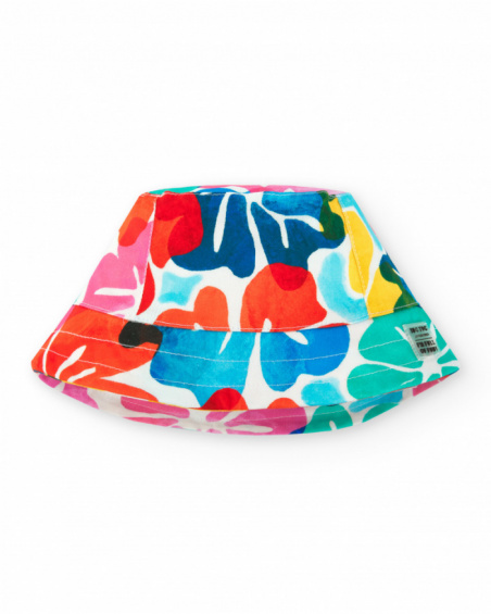 Chapeau pour fille avec imprimé floral