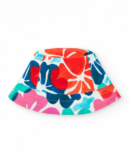 Chapeau pour fille avec imprimé floral