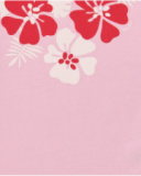 T-shirt rose pour fille avec imprimé floral et fermeture à l’épaule