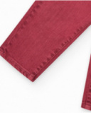 Pantalon long rouge pour fille avec boutons et taille ajustable
