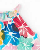 T-shirt pour fille avec design halter et imprimé floral vibrant