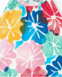 T-shirt pour fille avec design halter et imprimé floral vibrant