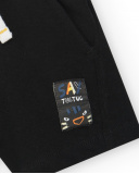 Short noir en polaire pour garçon avec taille ajustable | tuc tuc