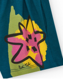 Short bleu pour fille avec étoiles et taille élastique | tuc tuc