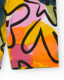 Leggings cyclistes multicolores pour fille avec imprimé abstrait | tuc tuc