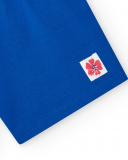 Short bleu pour fille avec taille élastique et nœud rouge | tuc tuc