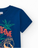 T-shirt pour garçon en bleu avec imprimé