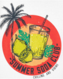 T-shirt pour garçon en blanc avec imprimé tropical