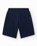 Bermudas pour garçon en bleu marine avec taille ajustable et poches