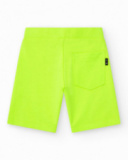 Bermudas pour garçon en jaune avec taille ajustable et poches