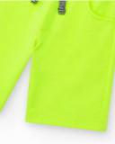Bermudas pour garçon en jaune avec taille ajustable et poches