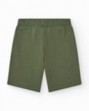 Bermudas pour garçon en vert avec taille ajustable et poches