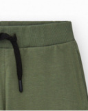 Bermudas pour garçon en vert avec taille ajustable et poches