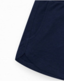 Pantalón corto para niña en azul con cintura elástica y