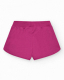 Pantalón corto para niña en fucsia con cintura elástica y