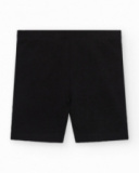 Legging corto para niña en negro con cintura elástica