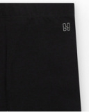 Legging corto para niña en negro con cintura elástica