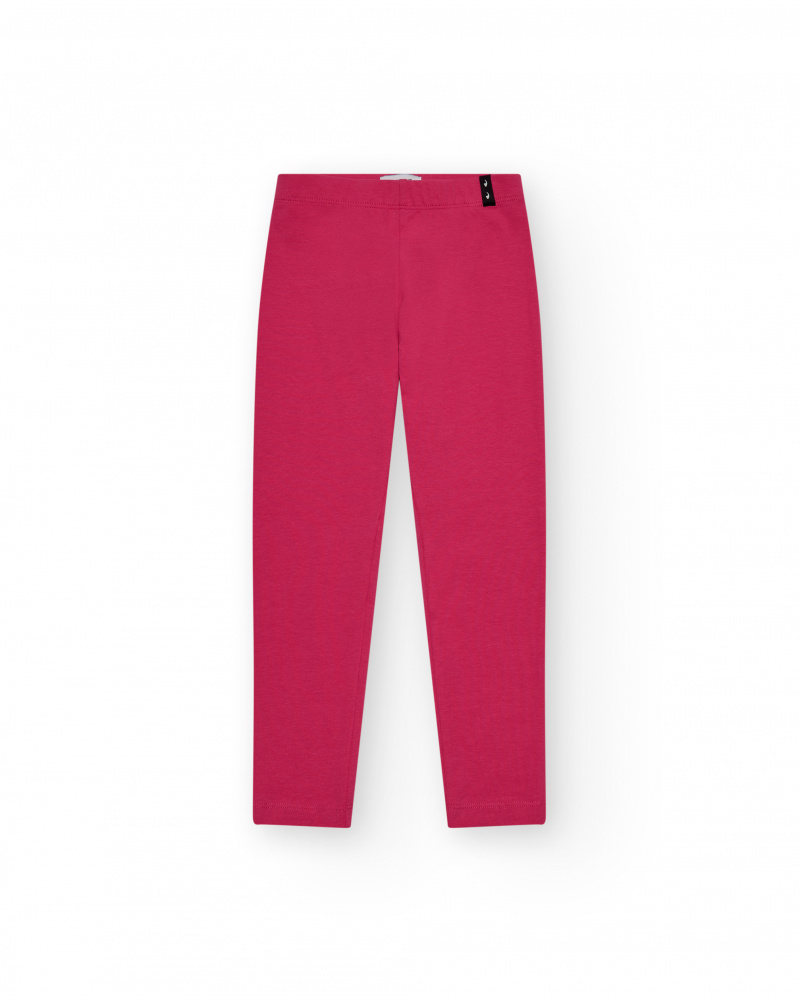 Legging corto para niña en rosa fucsia con cintura elástica